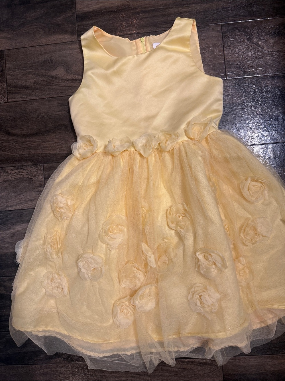 Kensie Girl Yellow Floral Tulle Dress